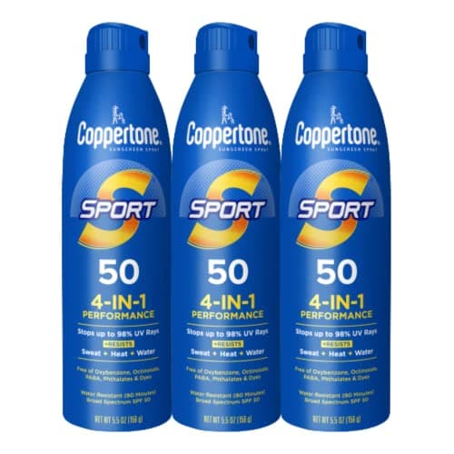 Coppertone Sport SPF 50 Sunscreen Spray 3-Pack for $14 w/ Sub & Save + free shipping