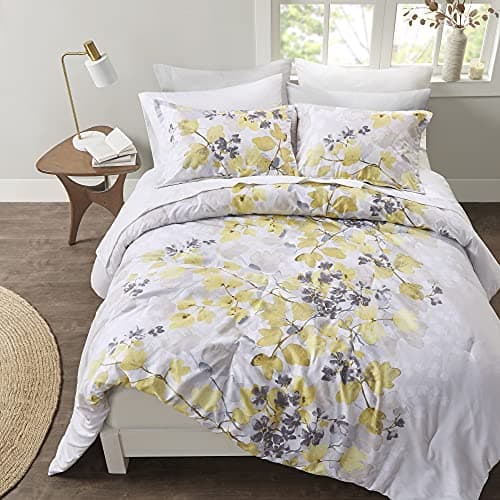 Madison Park Essentials Bed in...g, Alexis, Leaf Yellow 9 Piece