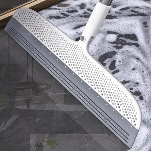 Rubber Floor Squeegee Broom for Pet Hair, 51.77" Long Handle