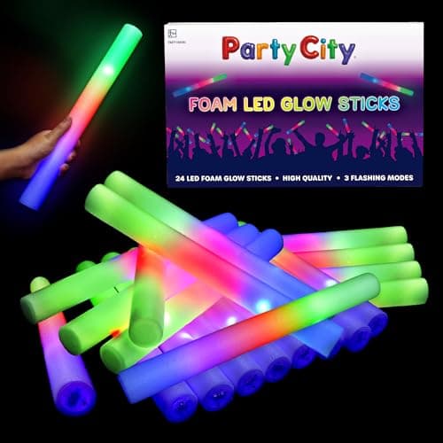 Party City 24pk LED Foam Glow ..., Birthday, Concert, Halloween