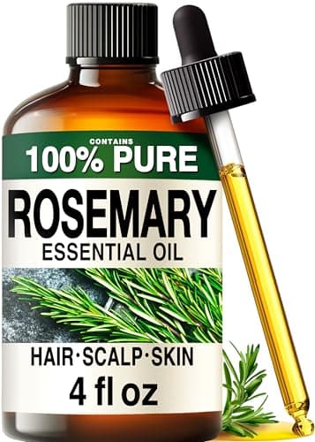 Kukka Rosemary Oil for Hair - 100% Natural Rosemary Hair Oil Rosemary Essential Oils for Skin, Diffuser & Aromatherapy - Soap Making & DIY (4 Fl Oz)