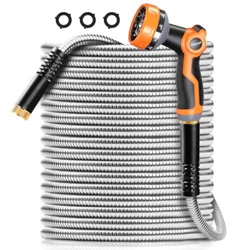 Stainless Steel 50′ Garden Hose w/ Nozzle Just $19.99 Shipped on Amazon (Reg. $50)