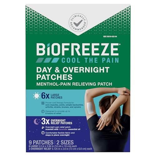Biofreeze Day & Overnight Pain...ce, 9 Patches (6 Day, 3 Night)