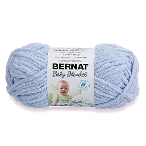Bernat Baby Blanket Yarn, 3.5 ...Gauge 6 Super Bulky, Baby Blue