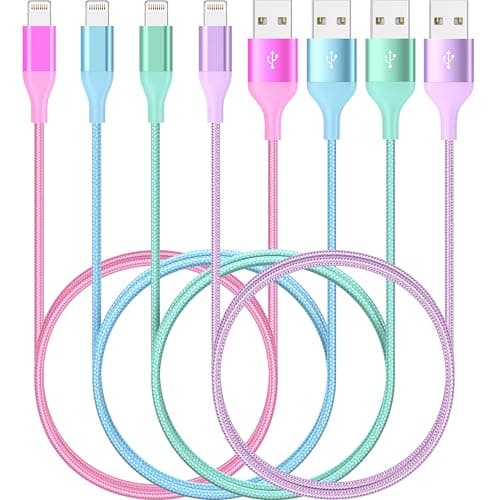 4-Pack 6-Ft HaoKanDe Apple MFi Certified Lightning Cables (Multi-Color) $4.50