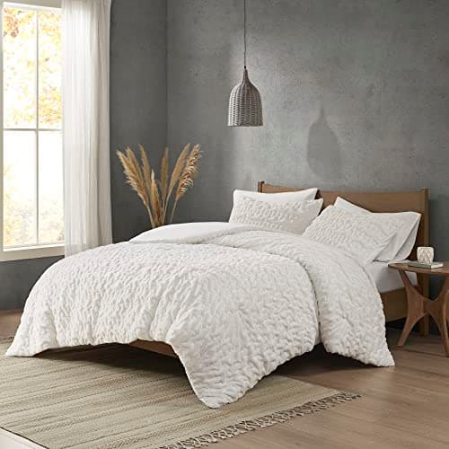 Madison Park Blair Ruched Faux...s, King/Cal King Ivory 3 Piece