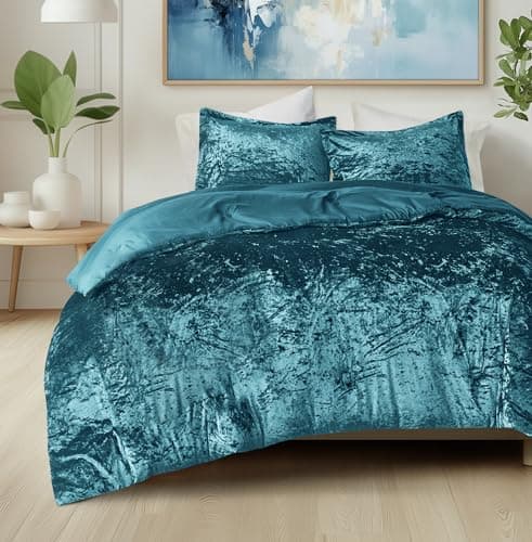 Comfort Spaces Juliette Luxe C... Sham, Teal Full/Queen 3 Piece