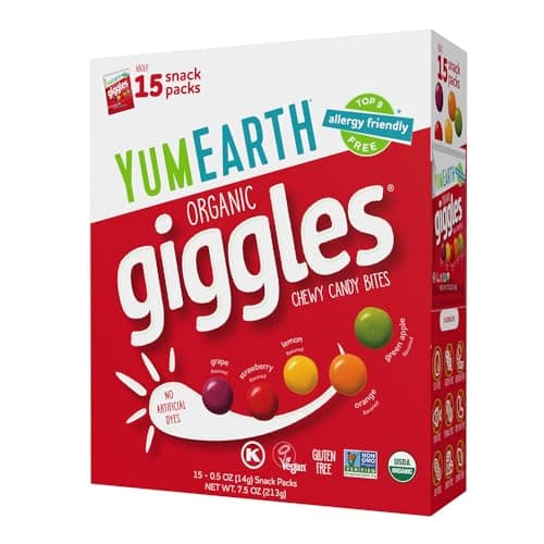 $8.84: YumEarth Organic Giggles Chewy Vegan Candy, 0.5 oz (Box of 15) @Amazon