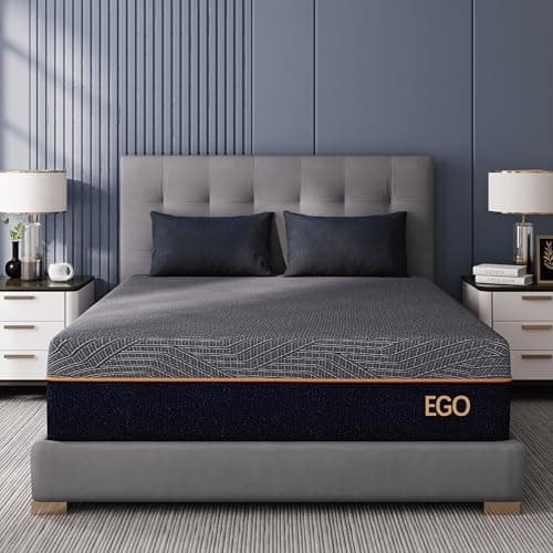 EGOHOME 12 Inch Cal King Memor...ic Medium Firm, 72x84x12 Black