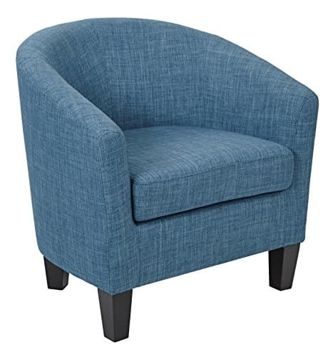 OSP Home Furnishings Ethan Tub...o Wood Legs, Blue Denim Fabric