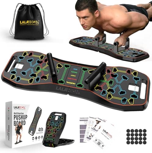 LALAHIGH Solid Push Up Board Fitness, Home Workout Equipment,Portable Foldable 36 in 1 Push Up Bar at Home Gym, Multi-Functional Pushup Handles for Floor. Professional Strength Training Equipment For Man and Women Burn Fat