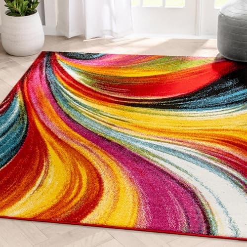 Well Woven Aurora Multi Red Ye... Painting ArtStripe Thick Soft