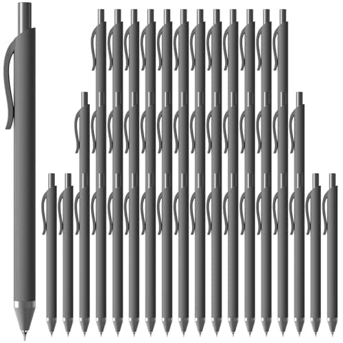 JIMMIDDA 44 Pack Gel Pens Black Ink, 0.7mm Fine Point Smooth Retractable