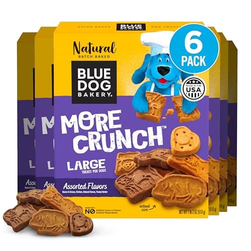 Blue Dog Bakery More Crunch Large Natural Dog Treats 18-oz. Box 6-Pack for $8 + free shipping w/ Prime