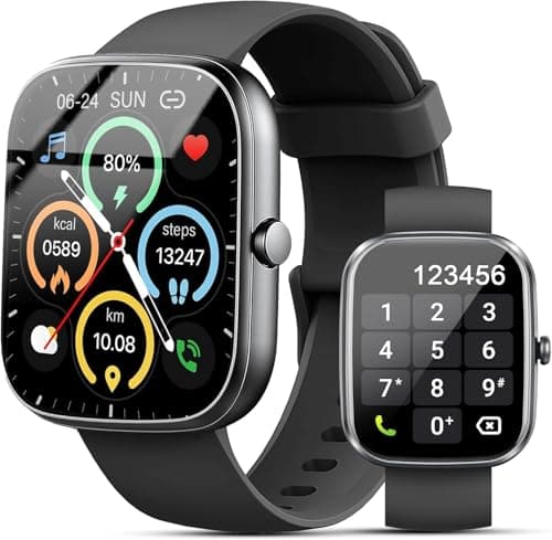 Smart Watch for Men Women (Answer/Make Call), 2025 New 1.91" HD SmartWatch, Fitness Watch with 120+ Sport Modes, IP68 Waterproof, Heart Rate/Sleep Monitor, Pedometer, Activity Tracker for Android iOS