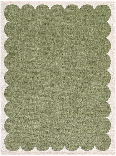Livabliss x ELLE Decor Rivoli Modern Area Rug, 2' x 2'11", Green/Cream