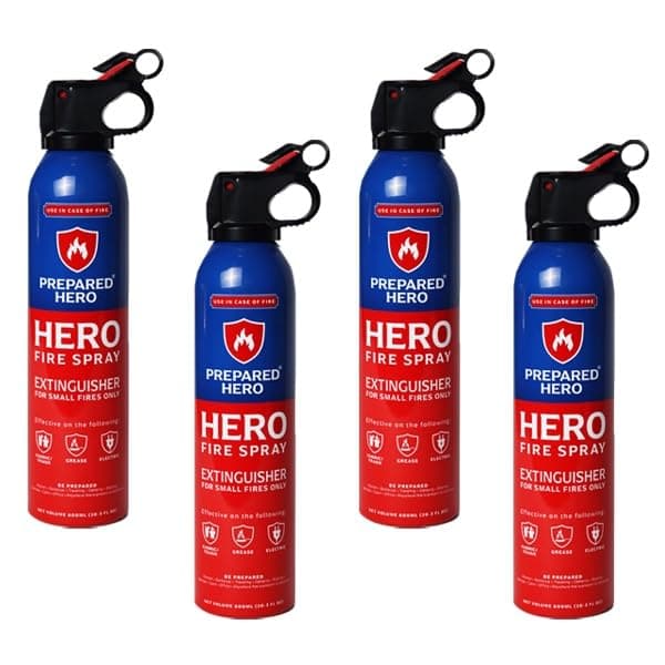 Prepared Hero Fire Spray Mini Fire Extinguisher 4-Pack for $28 + free shipping