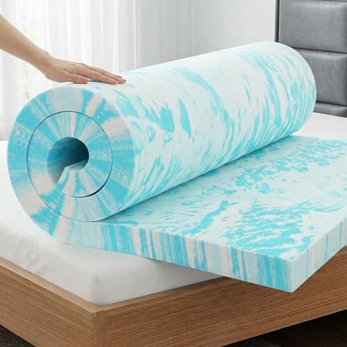 OLIXIS 2 Inch Twin XL Cooling ...ed Memory Foam Mattress Topper