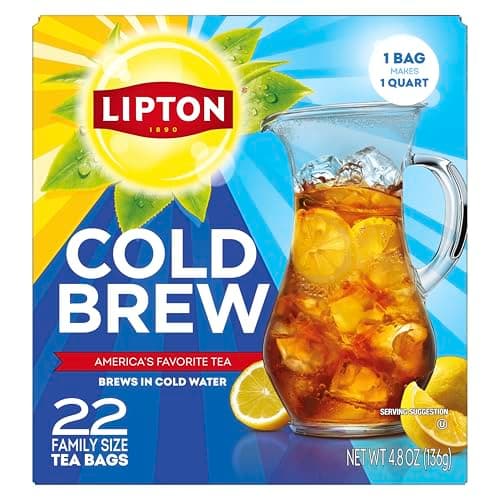 22-Ct Lipton Cold Brew Iced Tea Bags (Family Size) $2.85 w/ S&S