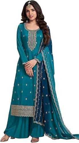 Women's Wear Plus Size Salwar Kameez Dress Indian/Pakistani Designer Ethnic Party Wear Palazoo Style Salwar Suit