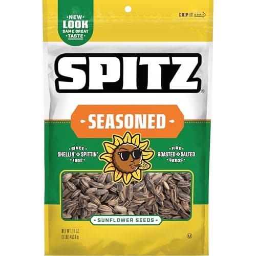 Spitz Sunflower Seeds Pack, Seasoned, 16 Oz Snack Bag