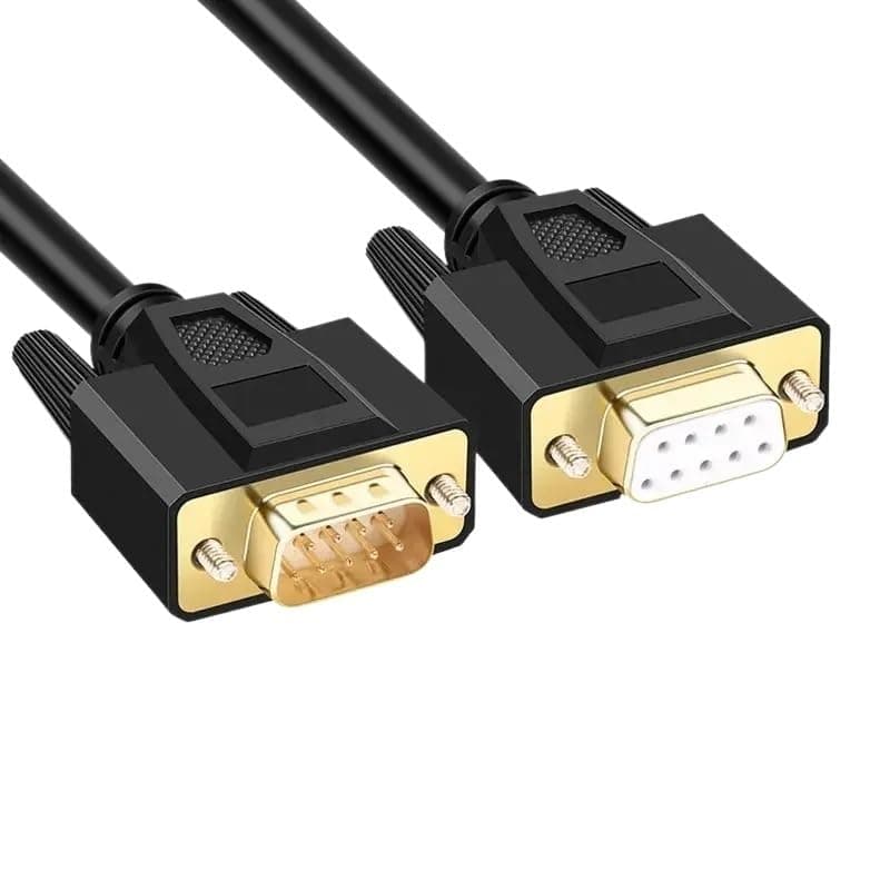 mangxiyis 9Pin Extension Cable Connector DB9 Serial RS232 COM Data Cord Industrial Grade Female to Female to Male 9 Pin Shielded Wire(Female to Male,1M)