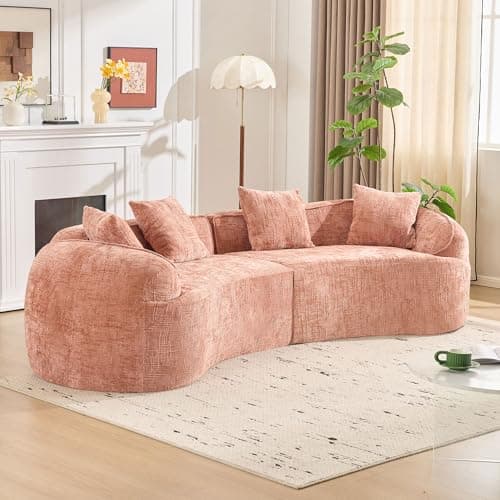 KEIKI 109.45" Curved Compresse...om, No Assembly Required, Pink