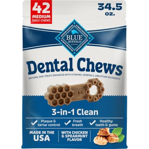 [SnS, AC] $18.23* | 34.5-Oz Blue Buffalo Dental Chews Medium Natural Dog Treats (Chicken & Spearmint) at Amazon