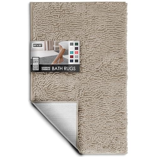 Hearth & Harbor Bathroom Rugs,...Rubber, Quick Dry Bathroom Mat