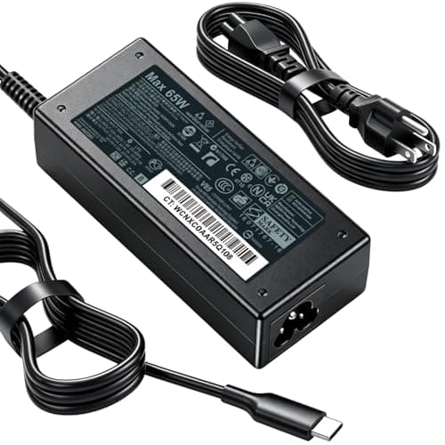 PD 65W USB C Laptop Charger for HP - Pavilion Envy Spectre, Universal Type C Power Adapter for Dell Lenovo Acer ASUS Suited to I nspiron ThinkPad VivoBook Aspire Latitude IdeaPad Chromebook Series