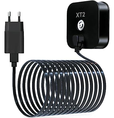 Basesailor 20FT Blink Outdoor/Indoor 3rd Gen Micro USB Cable with Charger Adapter,Charger Brick and 90 Degree Right Angled Micro USB End Charging Cord,Waterproof Power Supply for Blink XT/XT2 Camera