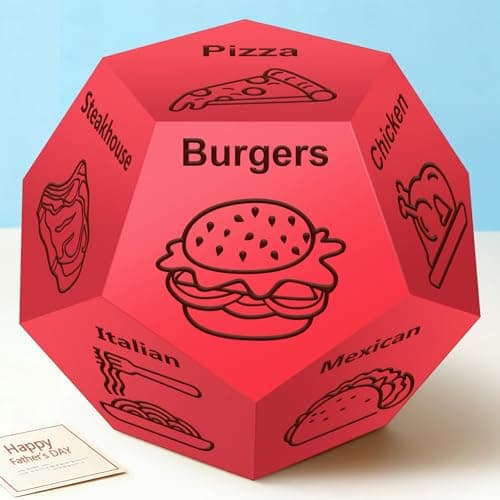 Husband Boyfriend Dad Gifts for Fathers Day, Winzwon Date Night Food Decision Dice, Anniversary Birthday Couples Gifts for Women Girlfriend