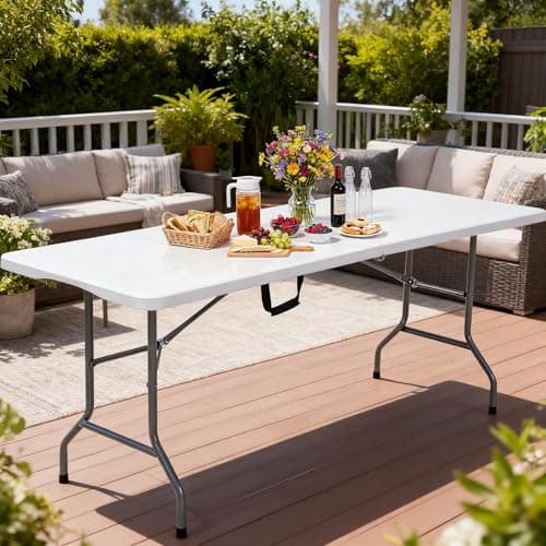 YITAHOME Heavy-Duty 6ft Folding Table with Handle