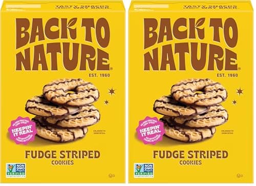 Back to Nature - Fudge Striped... Snack - 7.7 Ounce (Pack of 2)