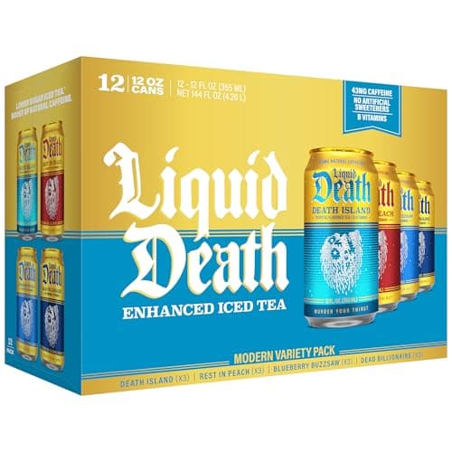 Liquid Death Iced Tea - Modern...Buzzsaw, 12 Fl Oz (Pack of 12)