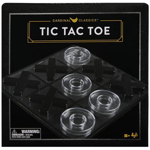 Spin Master Games, Cardinal Classics Tic Tac Toe, Classic Board Game, Modern Coffee Table Décor, 2 Players, for Ages 5 & Up