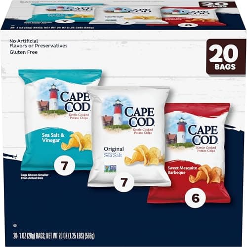 Select Accts: 20-ct 1-oz Cape Cod Kettle Cooked Potato Chips (Variety Pack) 3 for $19.30 w/ S&S
