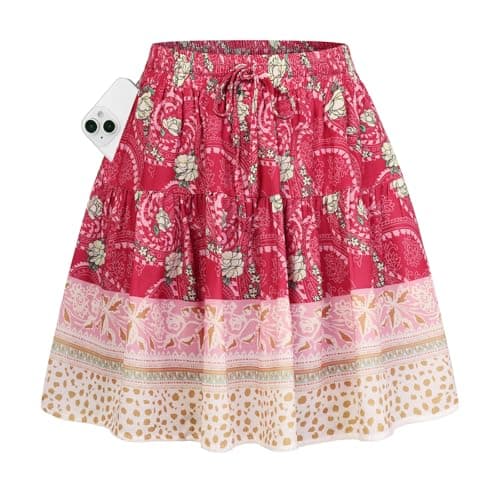 Kate Kasin Women's Boho Mini Skort w/ Pockets (Various) from $12.49 + Free Shipping w/ Prime or on $35+