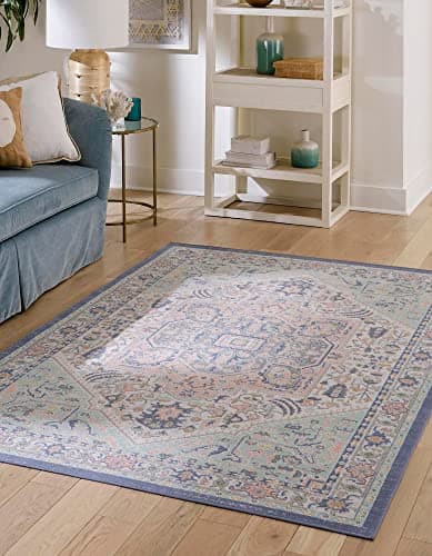 Unique Loom Whitney Collection...'x 12' Rectangle, Multi/ Blue)
