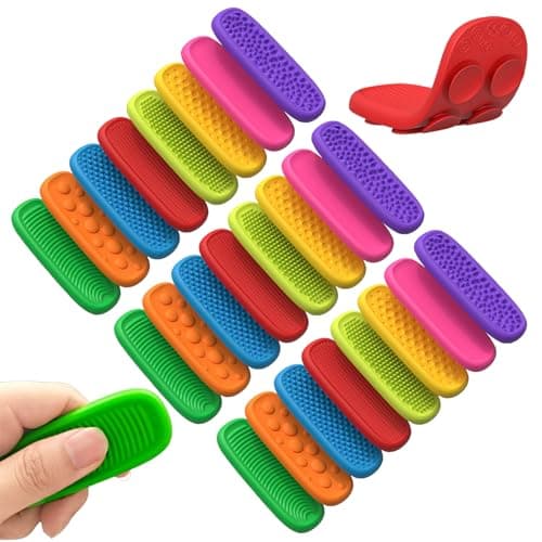 24 Pack Fidget Toys Bulk for Kids: Textured Worry Stones, Quiet Sensory Fidgets Gift Bulk for Classroom Prizes, Toys for Autistic Kids 5-7, Goodie Bag Stuffers for Age 3-5 4-8 Girls Boys