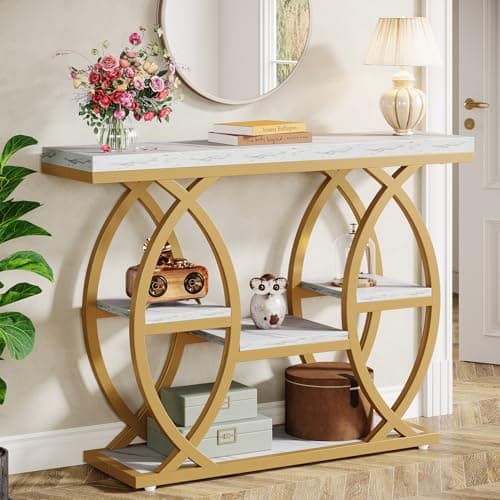 Tribesigns 39.4" Console Table...es, Hallway, Foyer, White Gold