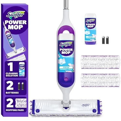 [AC] $16.94 | Swiffer PowerMop Multi-Surface Mop Kit w/ 2x Mop Pad Refills & Cleaning Solution at Amazon