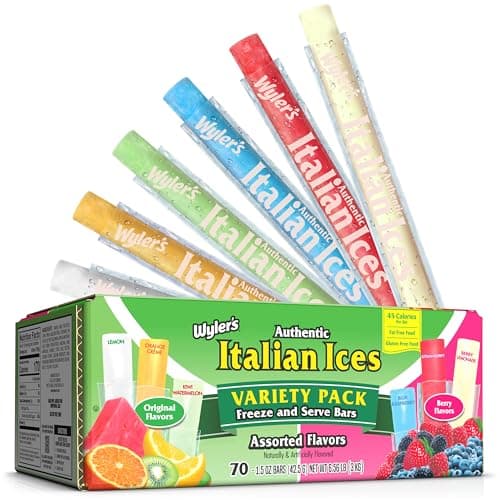Wyler's Italian Ices, Original... 1.5 Oz Freezer Bars, 70 Count