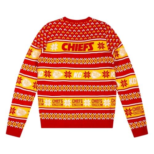 FOCO Kansas City Chiefs NFL Big Logo Ugly Sweater - XX-Large