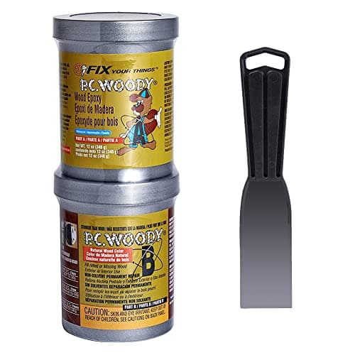 PC-Woody Wood Repair Epoxy Paste Kit with Mixing Tool, Two-Part 12 oz in Two Cans, Tan $18.6 at Amazon