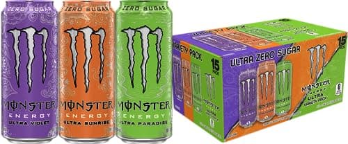 15-Pack 16-Ounce Monster Energy Ultra Variety Pack Sugar Free Energy Drink $15.12 w/ S&S + Free Shipping w/ Prime or on $35+
