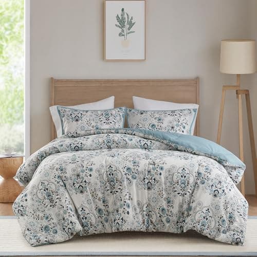 Madison Park Queen Comforter S...elle, Full/Queen, Blue 3 Piece