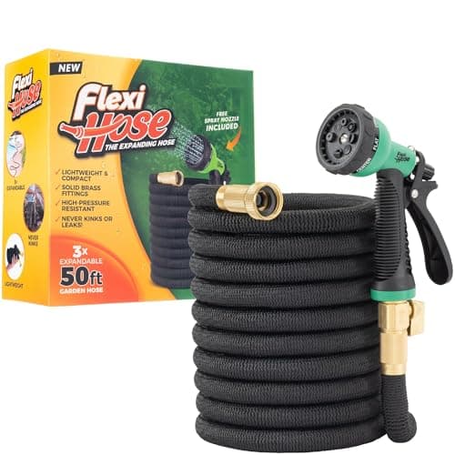 Flexi Hose 50-Foot Expandable Garden Hose w/ 8-Function Nozzle for $40 + free shipping