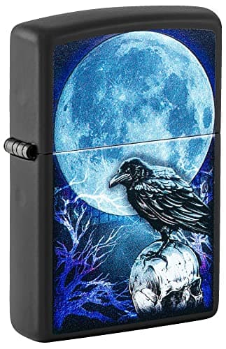 Zippo Unisex-Adult Moonlight C...acklight Black Matte, One Size