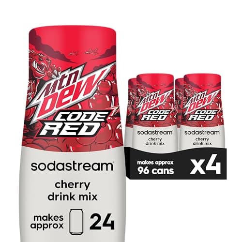 SodaStream MTN Dew Code Red Drink Mix (440ml, Pack of 4)